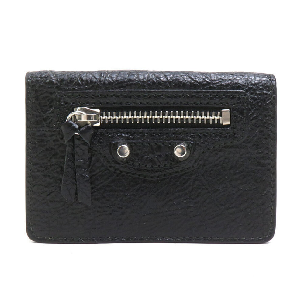 Balenciaga Tri fold Wallet Leather Black